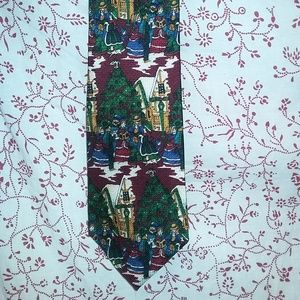 Harborough Traditions Vintage Christmas Scene Tie